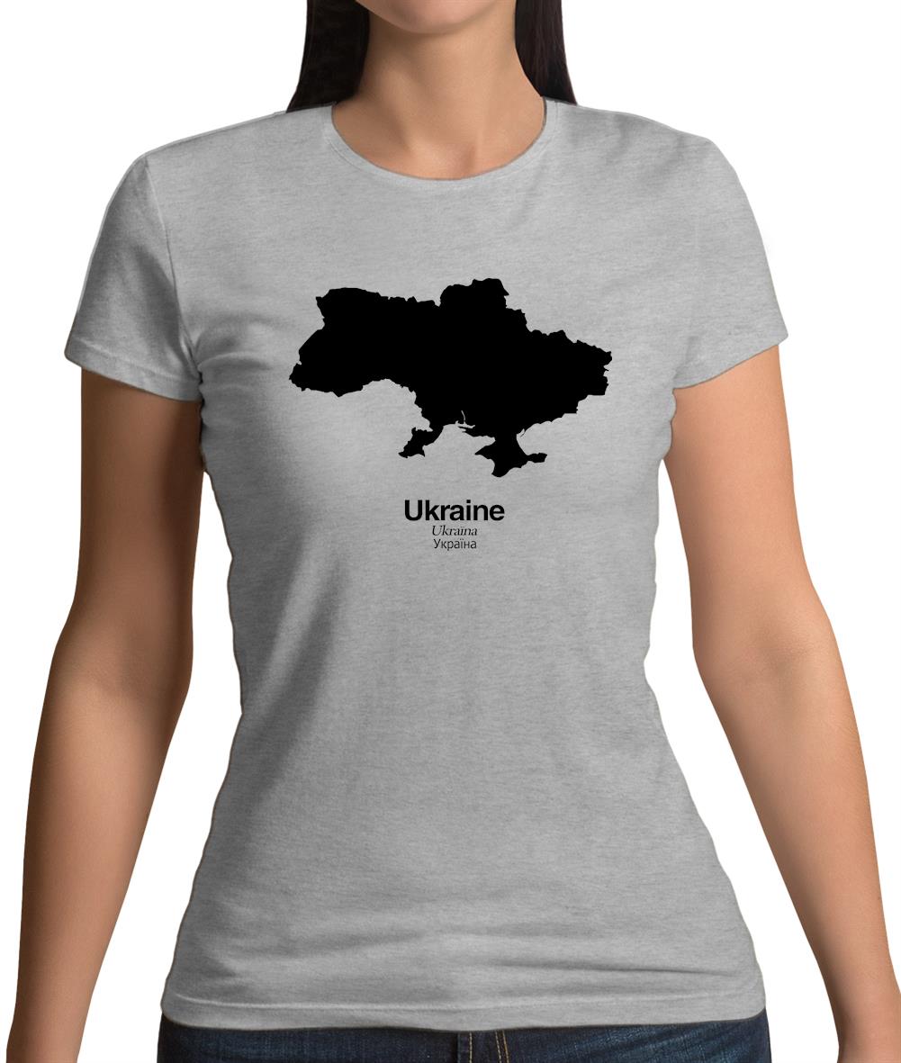 Ukraine Silhouette Womens T-Shirt
