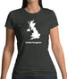 United Kingdom Silhouette Womens T-Shirt