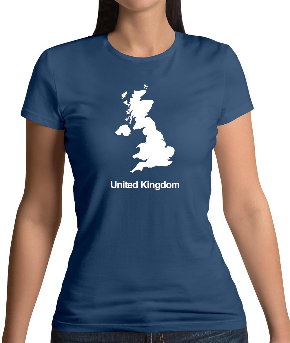 United Kingdom Silhouette Womens T-Shirt