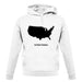 United States Silhouette unisex hoodie