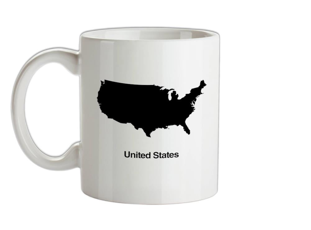 United States Silhouette Ceramic Mug