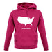 United States Silhouette unisex hoodie