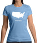 United States Silhouette Womens T-Shirt