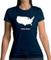 United States Silhouette Womens T-Shirt