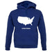 United States Silhouette unisex hoodie