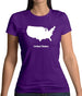 United States Silhouette Womens T-Shirt