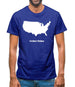 United States Silhouette Mens T-Shirt