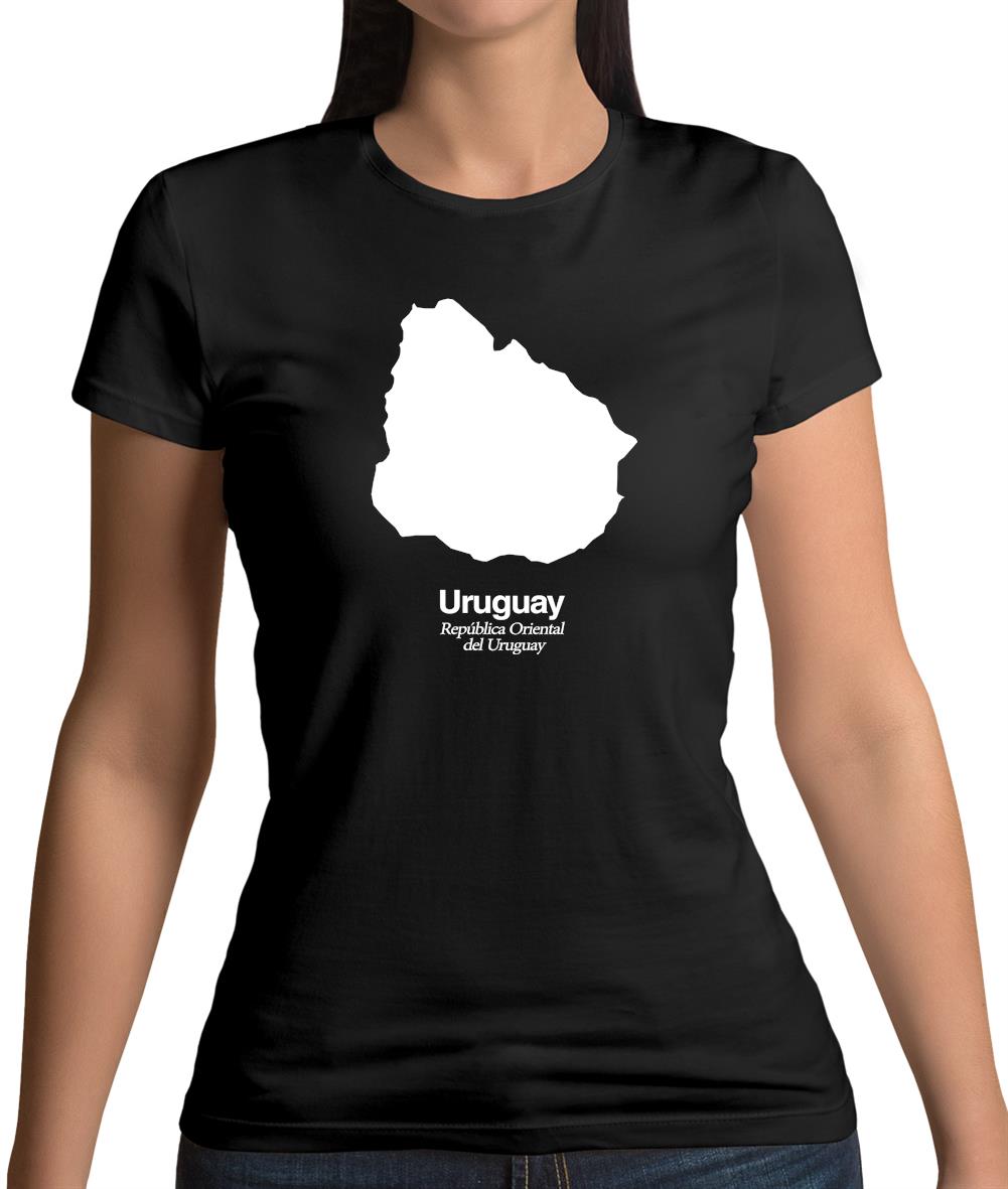 Uruguay Silhouette Womens T-Shirt