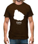 Uruguay Silhouette Mens T-Shirt