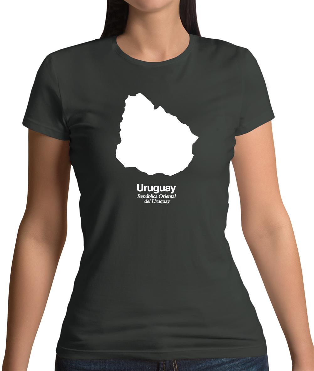 Uruguay Silhouette Womens T-Shirt