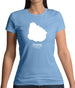 Uruguay Silhouette Womens T-Shirt