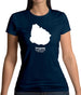 Uruguay Silhouette Womens T-Shirt