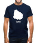 Uruguay Silhouette Mens T-Shirt