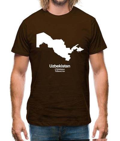 Uzbekistan Silhouette Mens T-Shirt