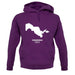 Uzbekistan Silhouette unisex hoodie
