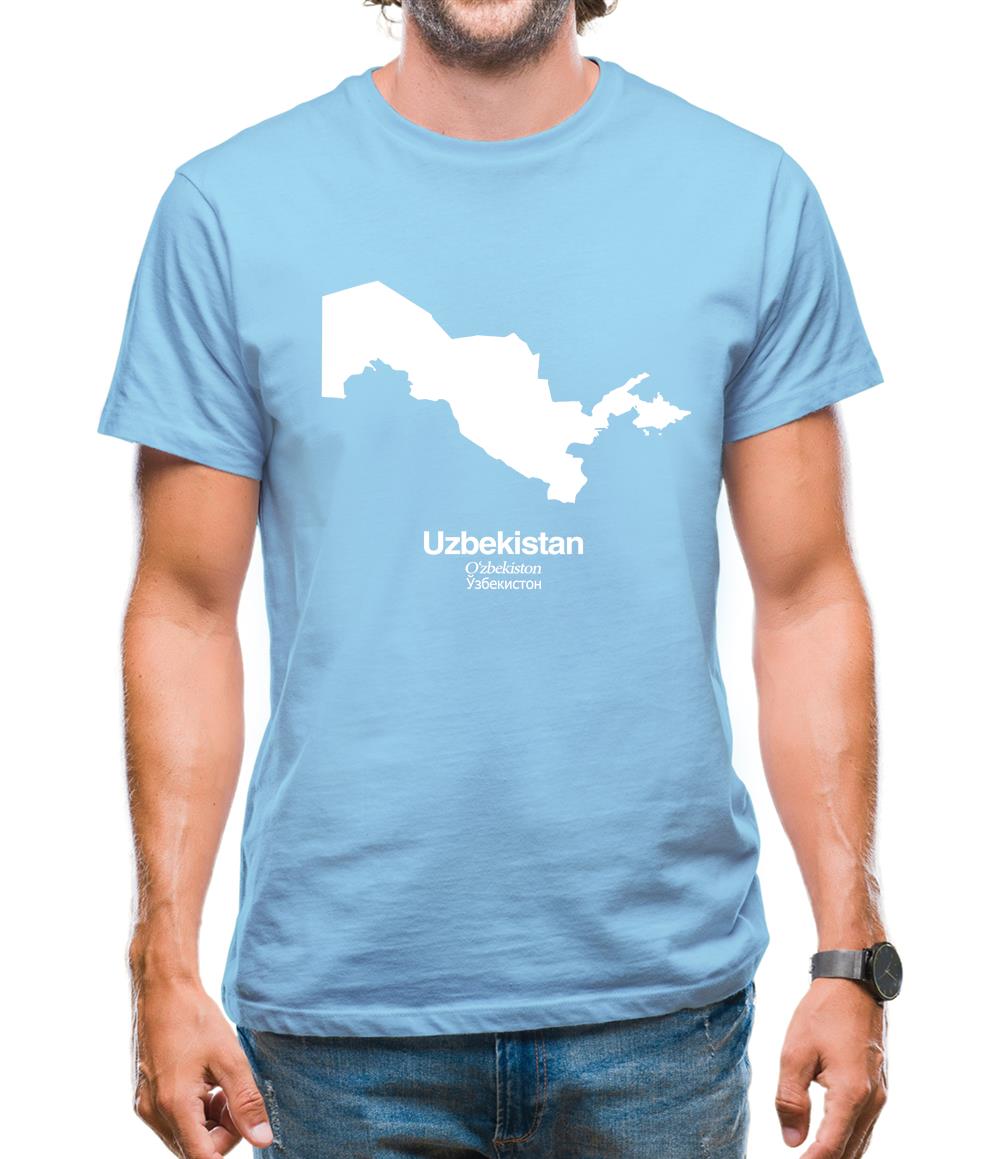 Uzbekistan Silhouette Mens T-Shirt