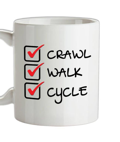 Crawl Walk Cycle Ceramic Mug