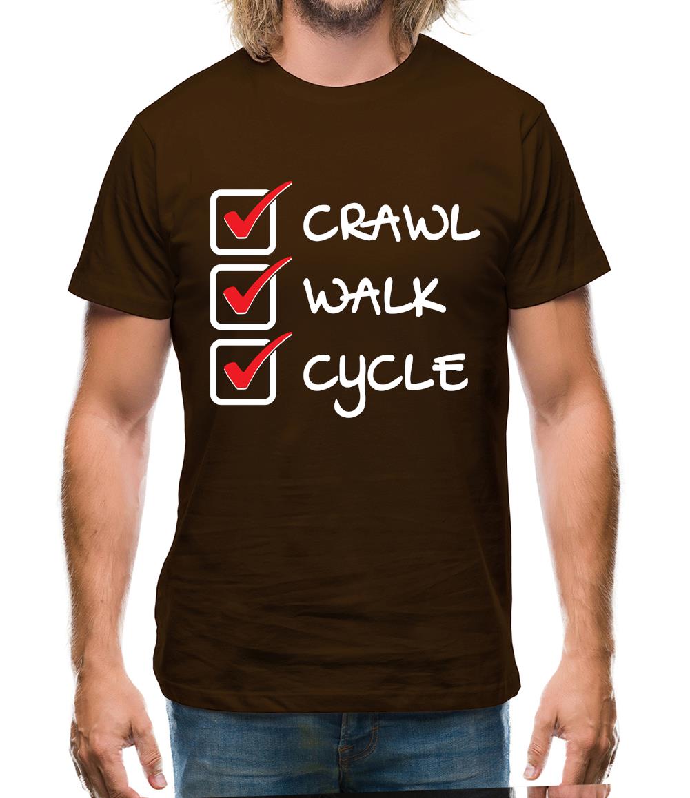 Crawl Walk Cycle Mens T-Shirt