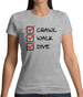 Crawl Walk Dive Womens T-Shirt