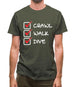 Crawl Walk Dive Mens T-Shirt