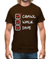 Crawl Walk Dive Mens T-Shirt