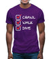 Crawl Walk Dive Mens T-Shirt