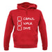 Crawl Walk Dive unisex hoodie