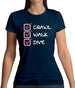 Crawl Walk Dive Womens T-Shirt