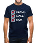 Crawl Walk Dive Mens T-Shirt