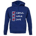 Crawl Walk Dive unisex hoodie