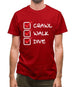 Crawl Walk Dive Mens T-Shirt