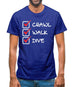 Crawl Walk Dive Mens T-Shirt