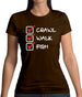 Crawl Walk Fish Womens T-Shirt