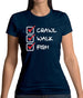 Crawl Walk Fish Womens T-Shirt