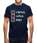 Crawl Walk Fish Mens T-Shirt