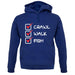 Crawl Walk Fish unisex hoodie