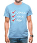 Crawl Walk Fish Mens T-Shirt