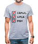 Crawl Walk Fish Mens T-Shirt