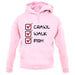Crawl Walk Fish unisex hoodie