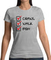 Crawl Walk Fish Womens T-Shirt