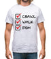 Crawl Walk Fish Mens T-Shirt