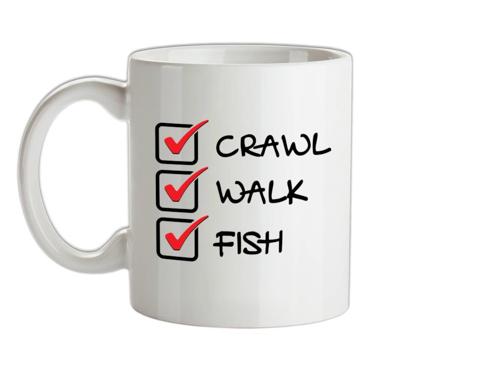 Crawl Walk Fish Ceramic Mug