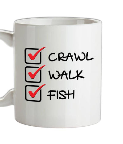 Crawl Walk Fish Ceramic Mug
