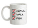 Crawl Walk Fish Ceramic Mug