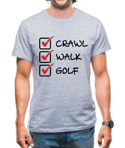 Crawl Walk Golf Mens T-Shirt