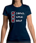 Crawl Walk Golf Womens T-Shirt