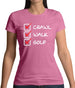Crawl Walk Golf Womens T-Shirt