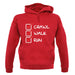 Crawl Walk Run unisex hoodie