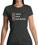 Crawl Walk Snowboard Womens T-Shirt