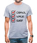 Crawl Walk Surf Mens T-Shirt